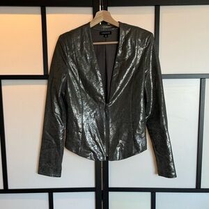 TROVE crackle metallic zipper jacket. Size medium